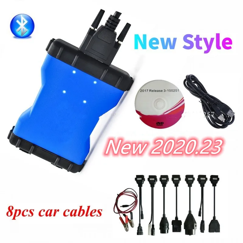 Новинка 2021 голубой Диагностический прибор vd tcs cdp 2017.R3/2020 23 новый VCI Bluetooth VD DS150E CDP