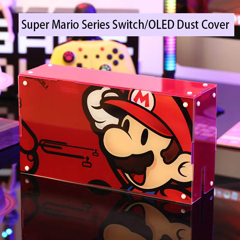 

Kawaii игровая консоль Super Mario с переключателем фигурок аниме Oled/ns, пыленепроницаемый защитный чехол, прочный, изысканный, цифровой вокруг
