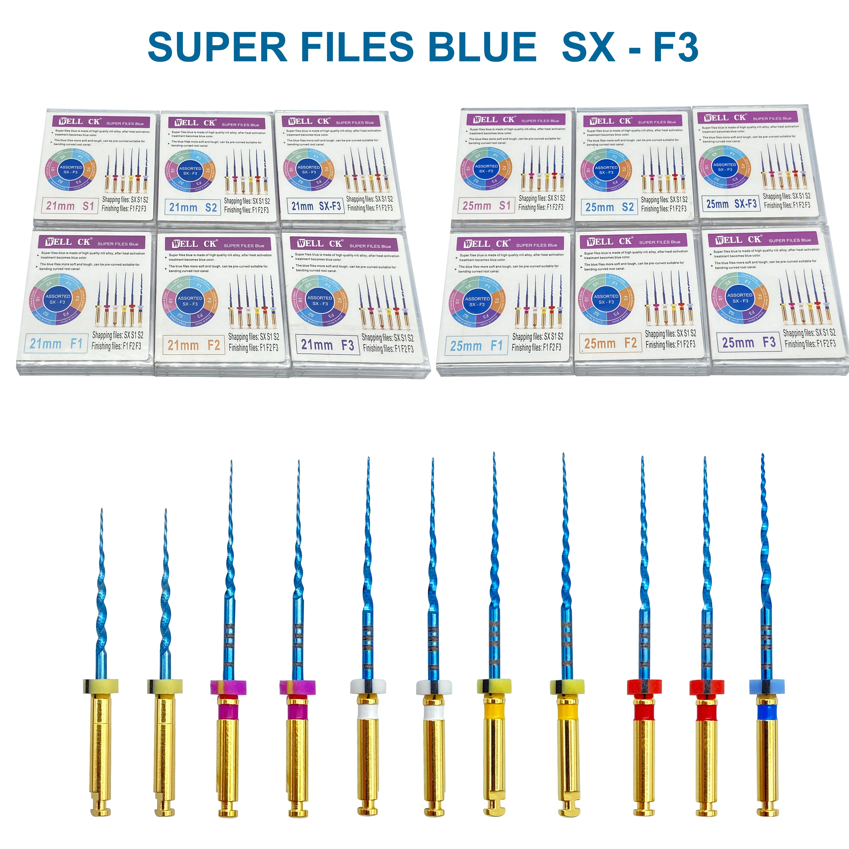

Dental Operation Niti Super Blue Heat Activation Endo Rotary Files For Preparing Root Canal Treatment Dentists Tools