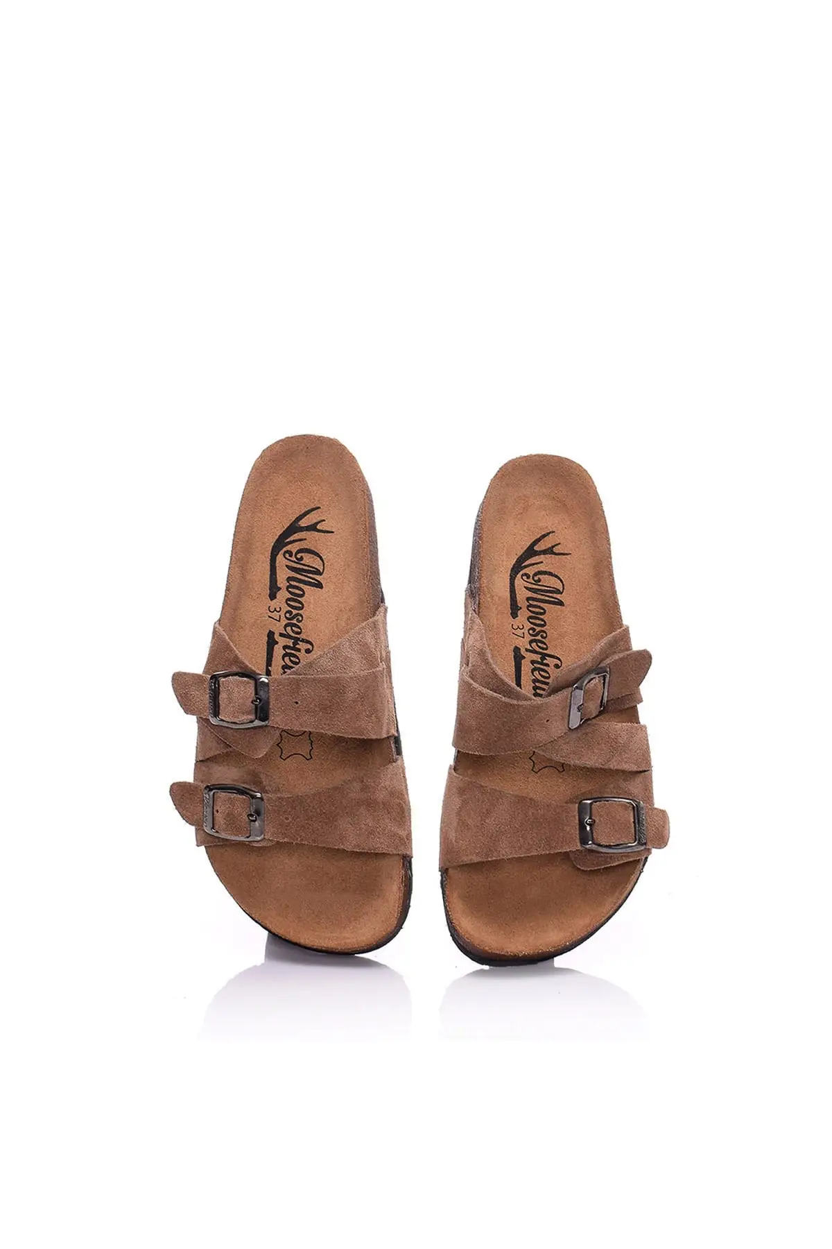 

Шлепанцы женские ортопедические, кожаные сандалии с открытым носком, плоская подошва, Повседневные тапочки, сланцы, для пляжа, летняя модел...