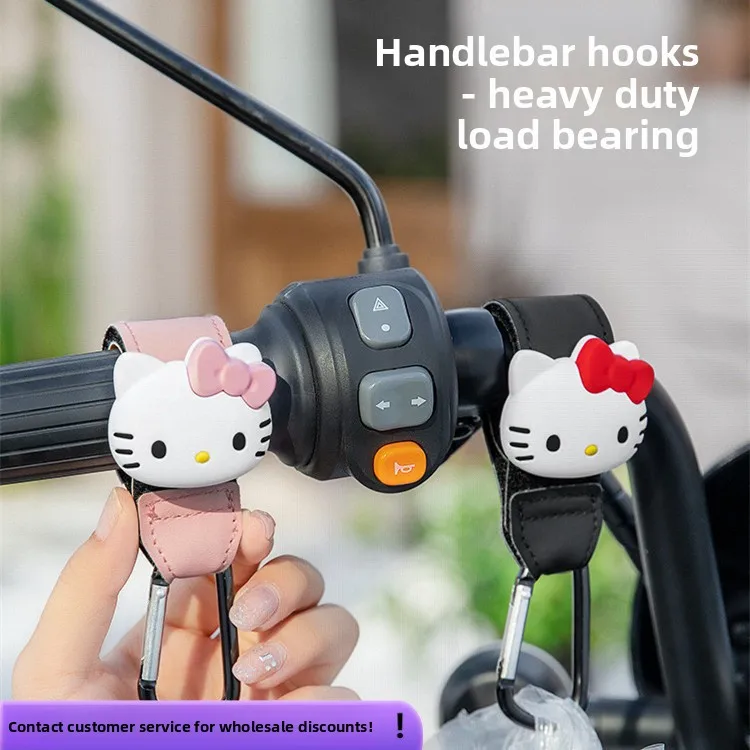 Фото Крючок для подголовника автомобиля Sanrio, пластиковый, для заднего сиденья, двойной, с высокой нагрузочной способностью, из сплава, для электромобилей №1