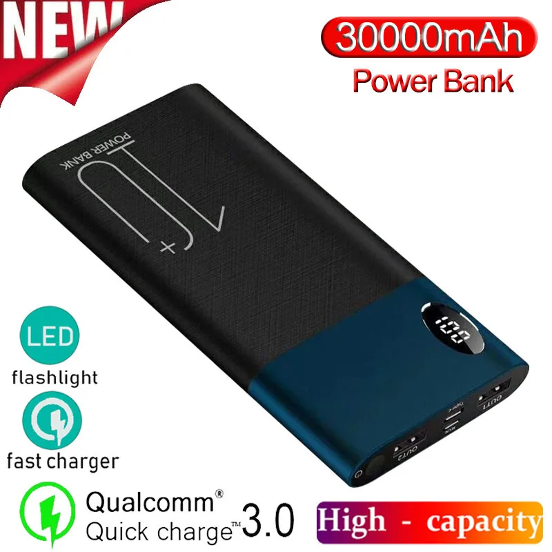

Power Bank 30000mAh Portable Charger with TC Micro Port External Phone Battery Charger Powerbank for Xiaomi,iphone,Huawei