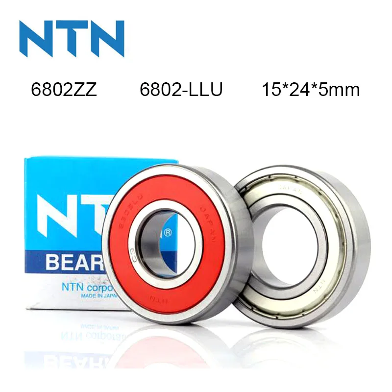 Купи Japan NTN 100% Original Bearing 5/10Pcs 6802-ZZ 6802-LLU ABEC-9 Ball Bearing 15x24x5mm High Speed Deep Groove 6802 Ball Bearing за 839 рублей в магазине AliExpress