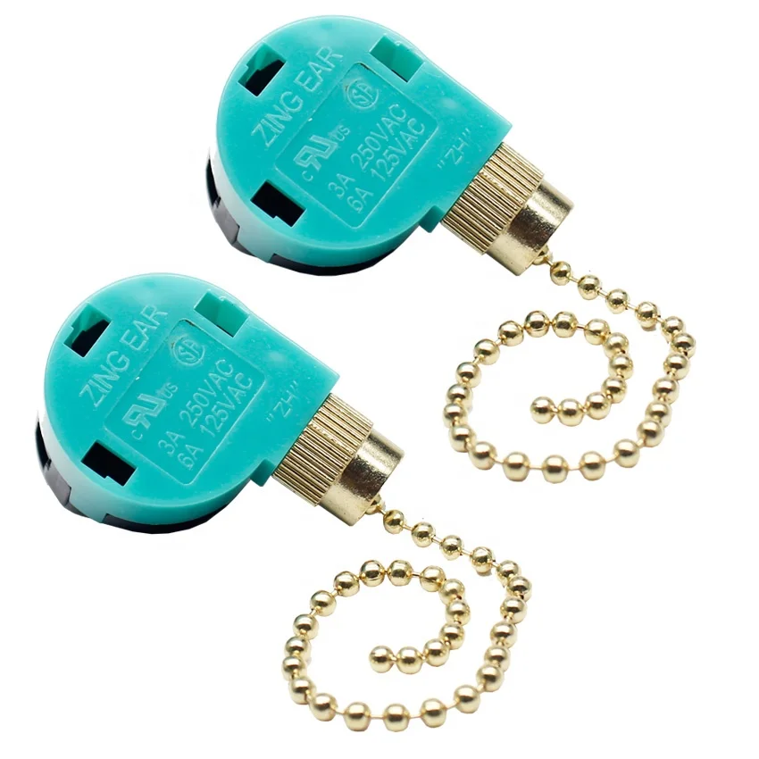 

2 PCS Ceiling Fan Pull Chain Shift Switch Ceiling Fan Light Lamp Replacement Pull Cord Ceiling Fan Chain ZE-268S6