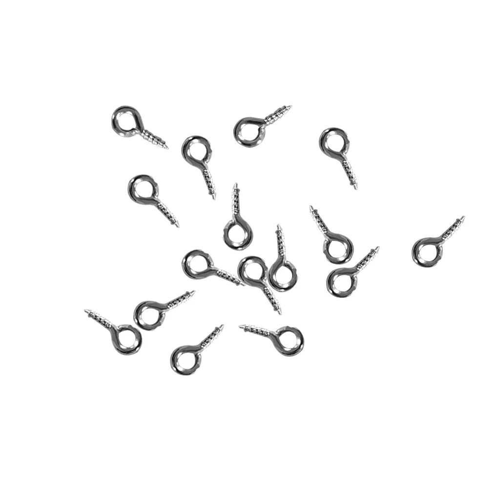100 шт. маленькие крошечные мини-штифты Eyepins Крючки Петли винтовые резьбовые