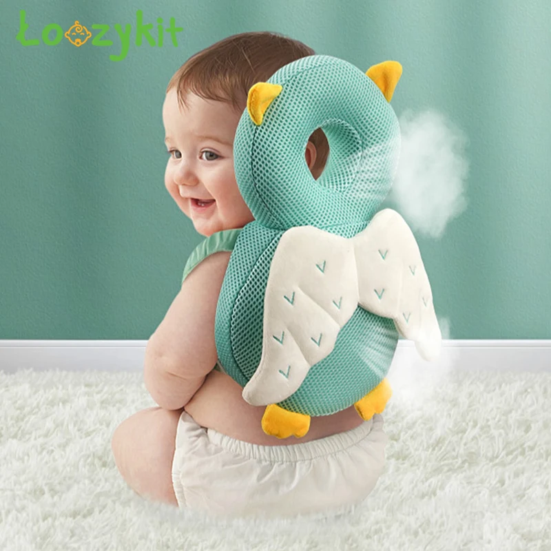 

1-3T Toddler Baby Head Protector Safety Pad Cushion Back Prevent Injured Angel Cartoon Security Pillows Protective Headgear