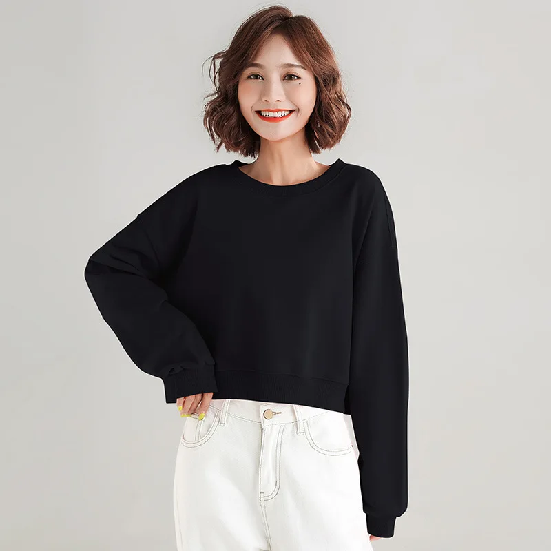 

Флисовый Пуловер с надписью Oh Yes в стиле Харадзюку, толстые свободные женские толстовки, Свитшот черного цвета