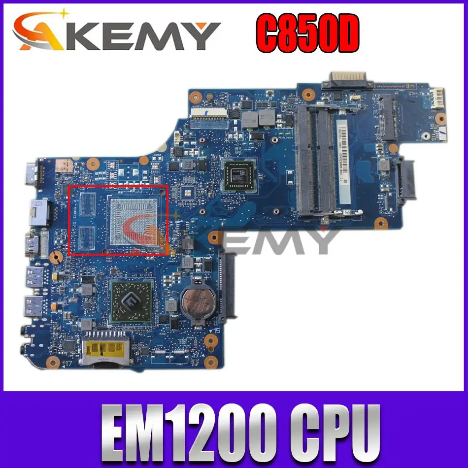 

for integrated DDR3 15.6'' EM1200 CPU mainboard for toshiba satellite C850D C855 L850D laptop motherboard H000052450