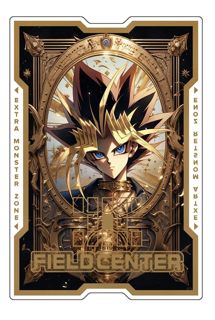 Фото Самодельные оригинальные аниме-игры, окружающие карты Yugioh, карты с полевым центром, Tcg Ip Masquerena, черная акриловая перегородка для карт, подарок №5