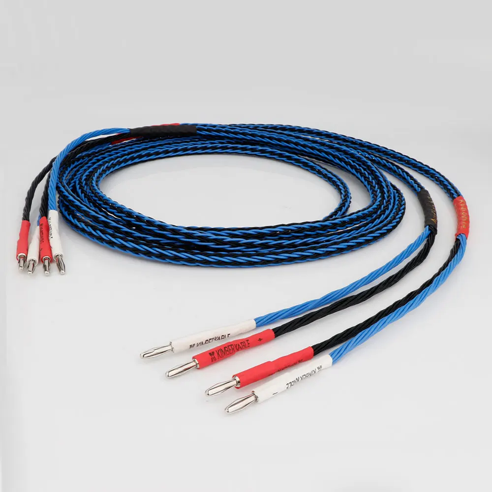 

8TC Blue Speaker Cable HIFI 8core Audio OCC Copper Wire Twist Cable For Amplifier Turntable CD Player 16 Strands