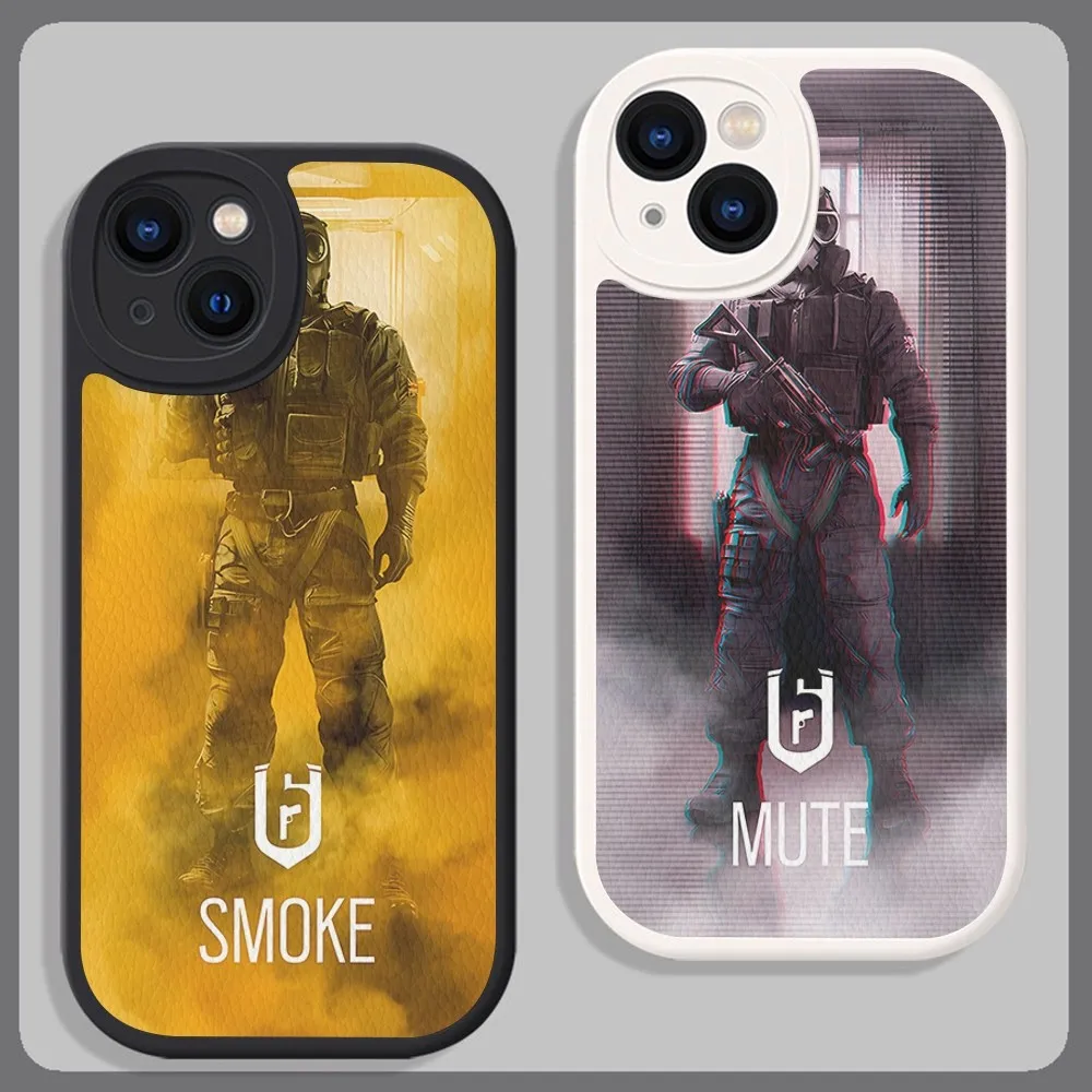 R-Rainbow S-Six Tournament Team Phone Case Hard Leather For IPhone 16 15 14 13 12 Mini 11 Pro Max Xs X Xr 7 8 Plus Fundas