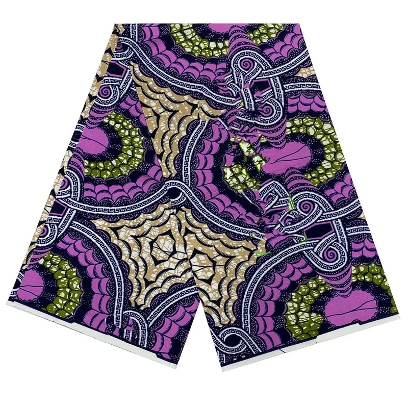 

Африканский принт, воск 100%, хлопчатобумажная ткань, Африканский воск, принт, ткань 2022, новейший материал нигерила, Анкара для шитья, 6 ярдов