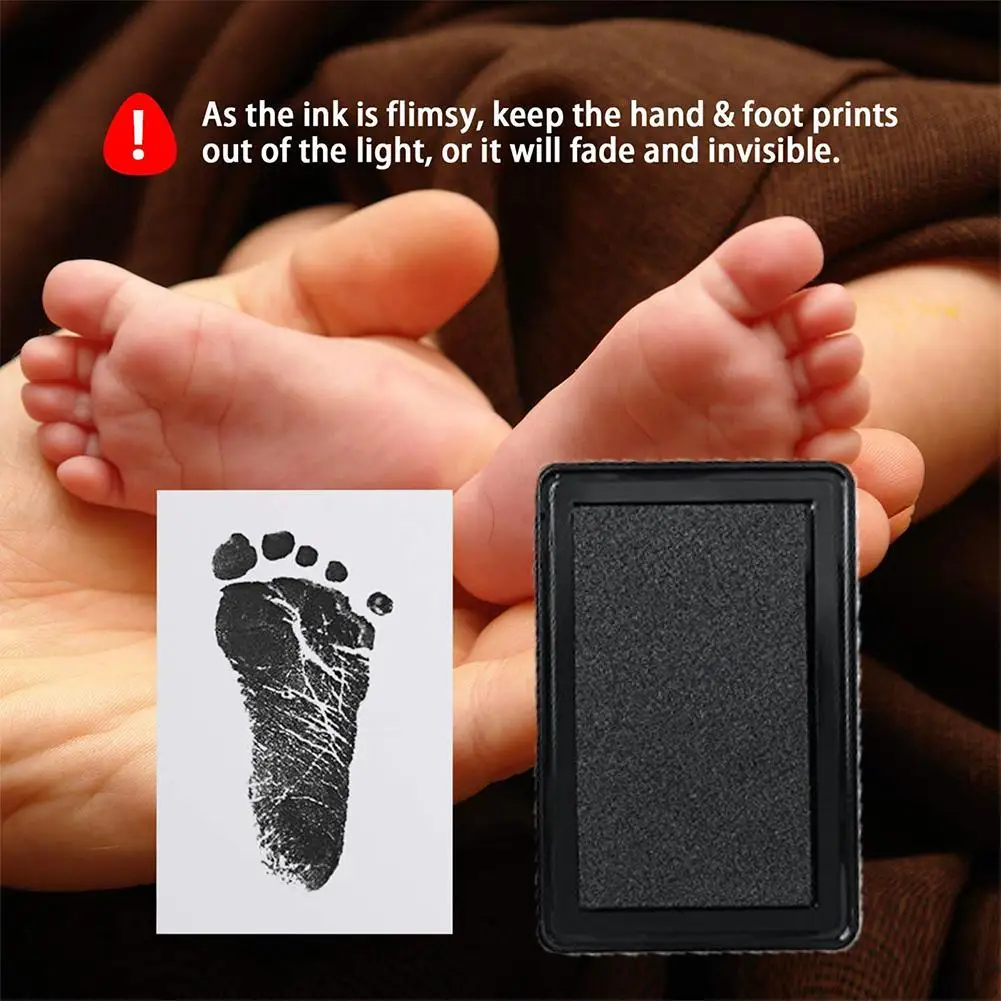 Baby DIY Hand Foot Print Maker Ink Pads Photo Frame Handprint Printing Oil Record Children Growth Toddlers Souvenir