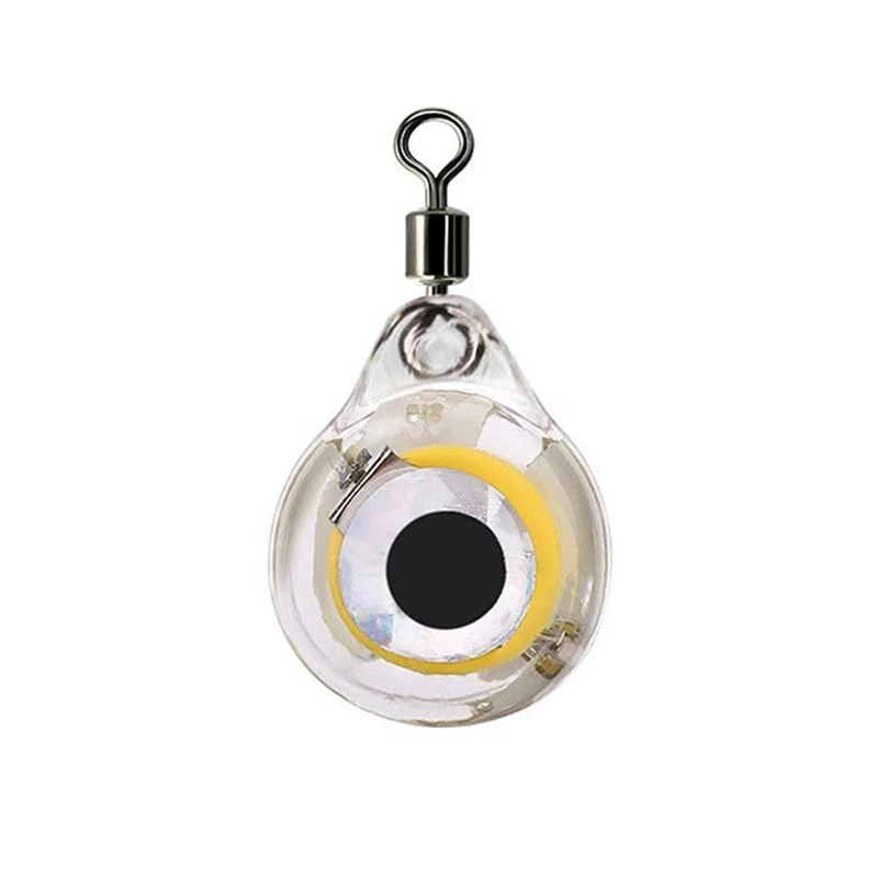 LED Attracting Fish Light Eye Shape Luminous Lamp Lure Deep Drop Underwater Squid Fishing Bait