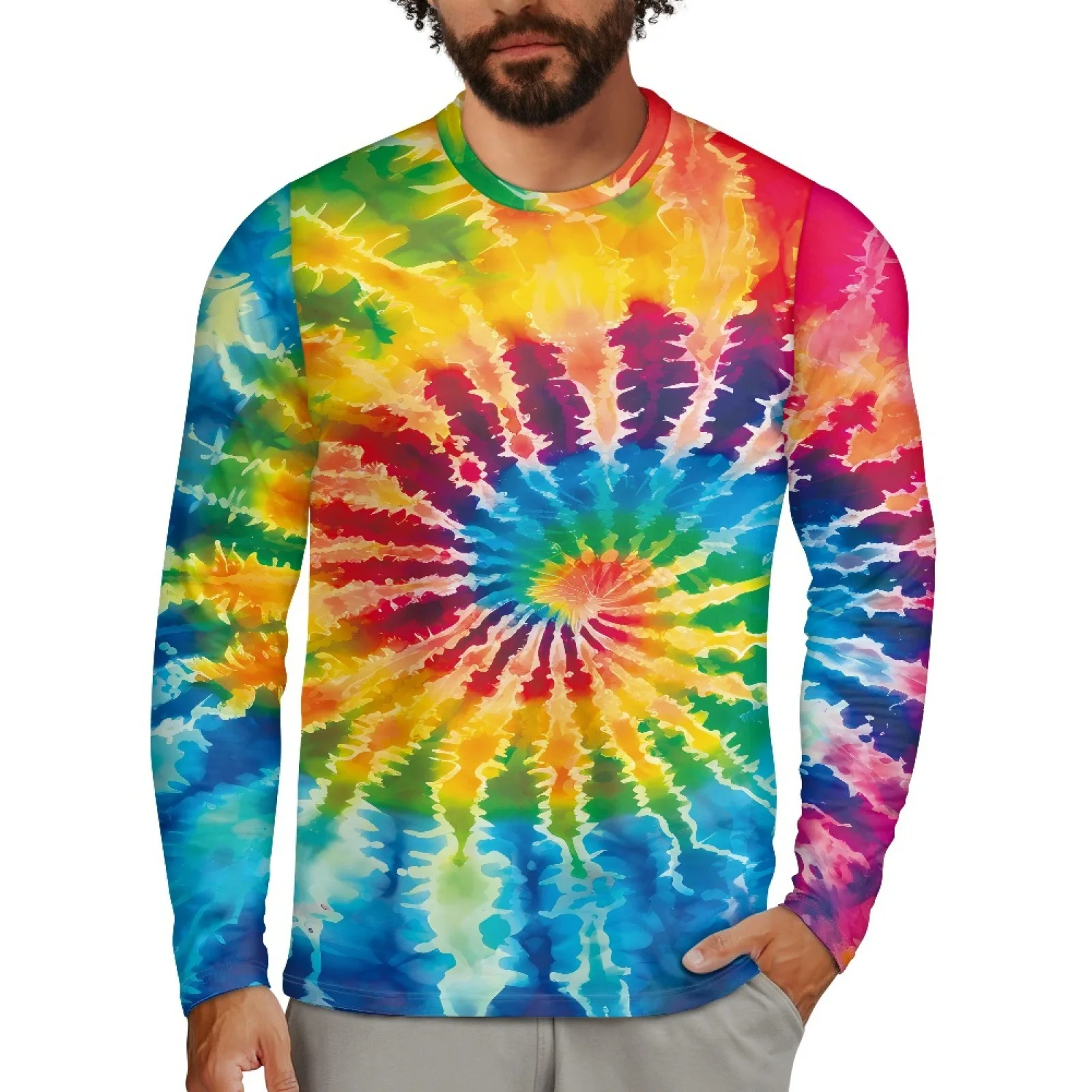 Красочные футболки с принтом Tie Dye 3D мужские и женские круглым вырезом женская