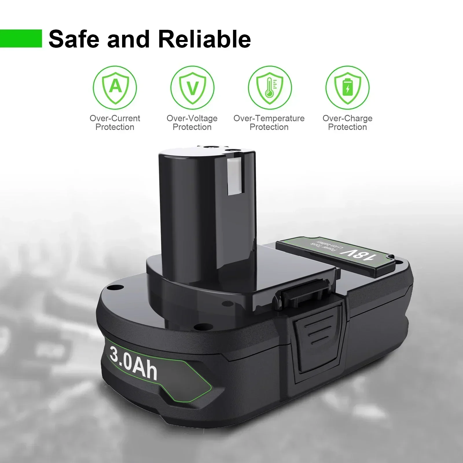 Литиевая батарея V GO 18 В 3 0 Ач для Ryobi RB18L50 сменная литий-ионная RB18L25 RB18L15 P108 P102 P103 с L