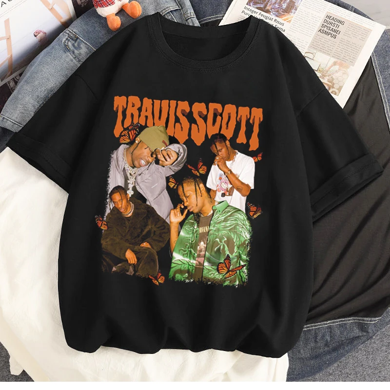 

Streetwear T-shirt Oversized TRAVIS SCOTT Astroworld T Shirt Men Harajuku Print Tee Juice Wrld Bad Bunny Hip-hop T Shirt