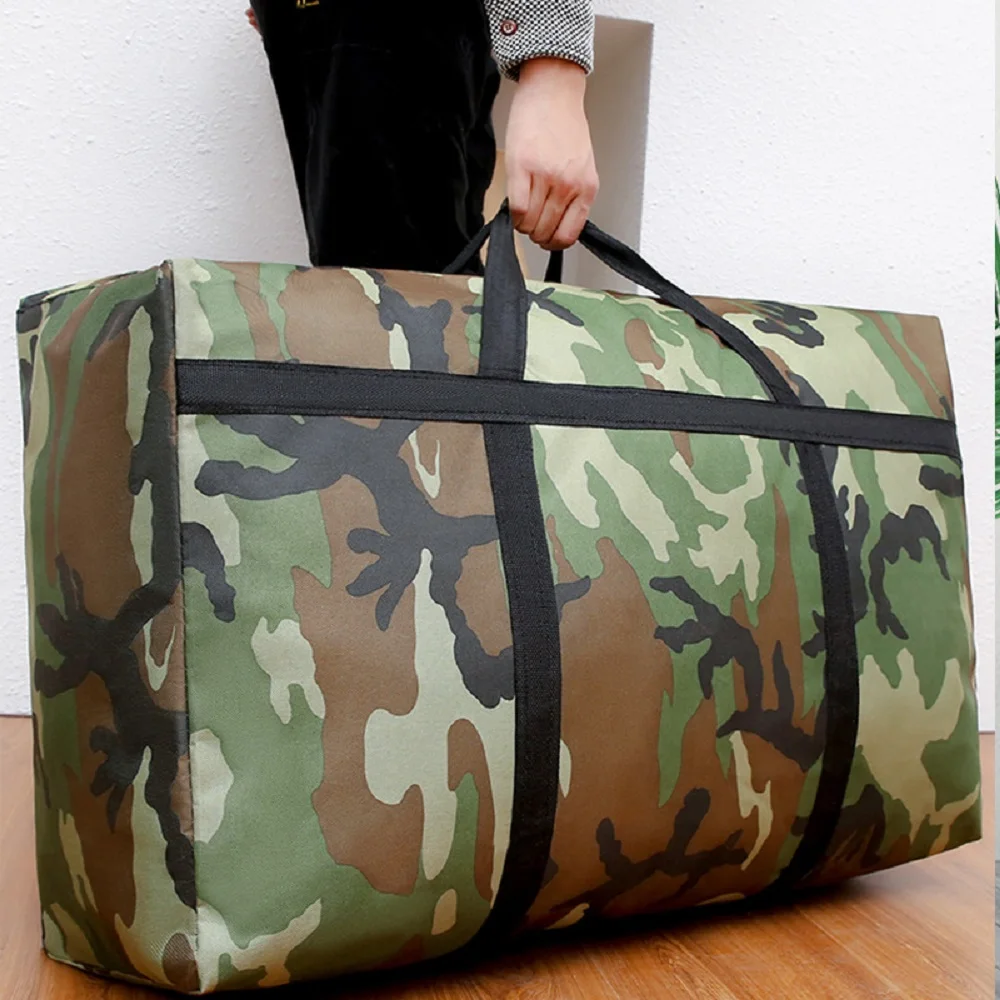 

Зеленая камуфляжная большая прочная подвижная сумка 5 размеров, Женская утолщенная влагостойкая сумка из ткани Оксфорд 600D с застежкой-молн...