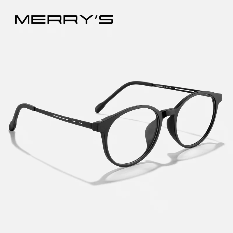 

MERRYS DESIGN Retro Oval Glasses Frame For Men Women Pure Titanium Ultra-Light And Comfortable TR90 Optics Eyeglasses S2838