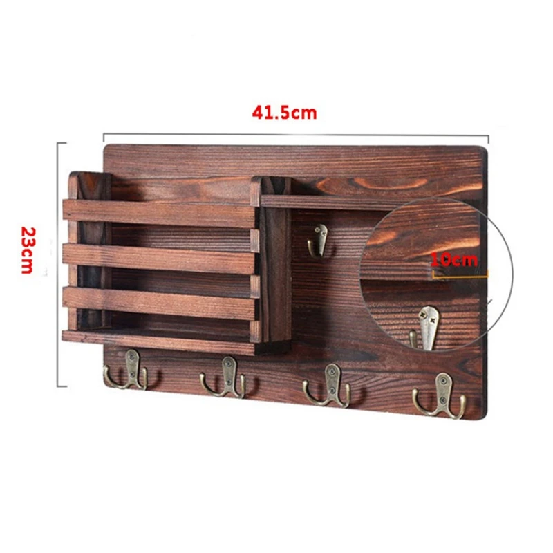 Настенный держатель для ключей и почты настенное крепление с крючками прочная