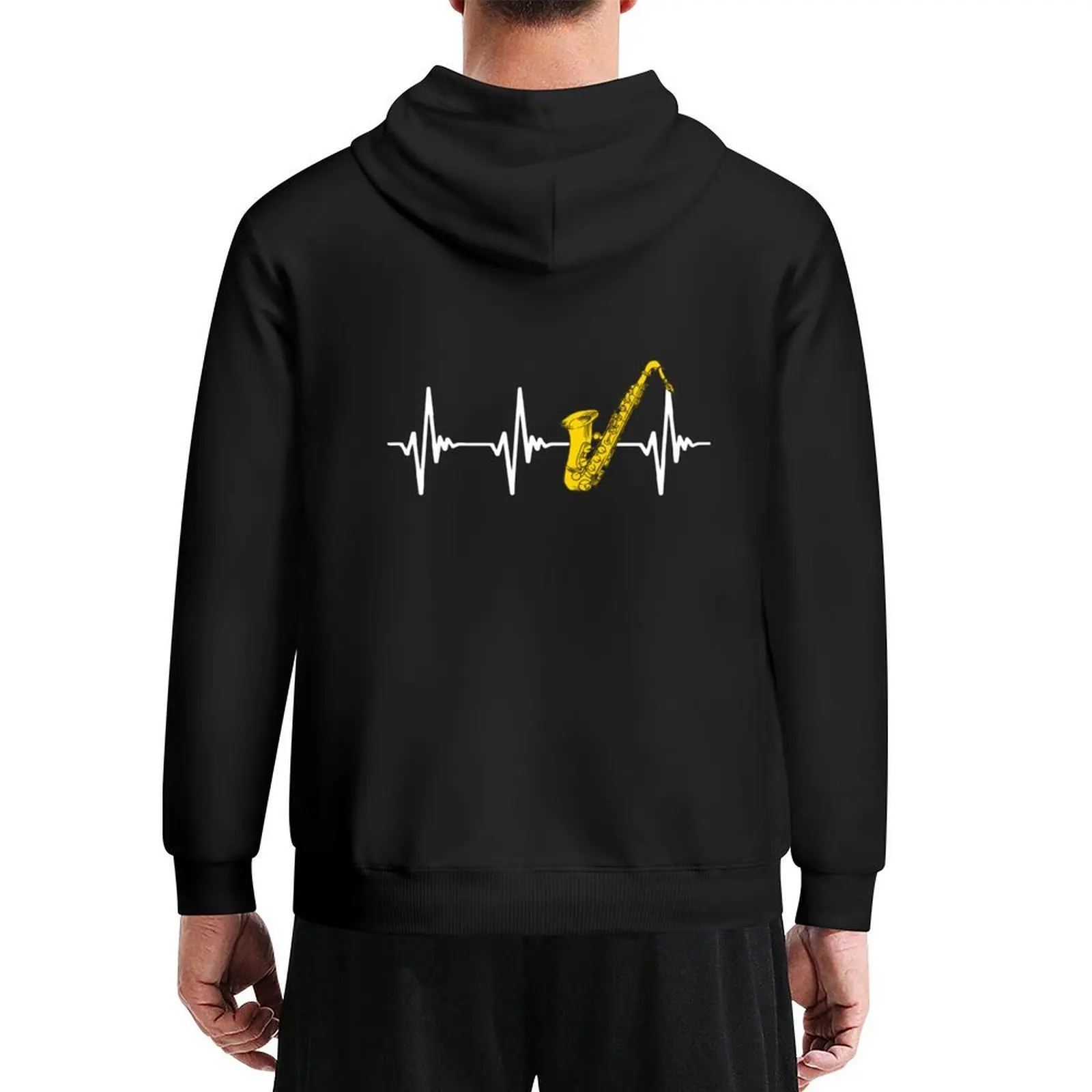 Фото Саксофон Саксофонист Heartbeat Marching Band Подарочная толстовка с капюшоном блузка мужское пальто мужская одежда мужская толстовка мужская толстовка №1