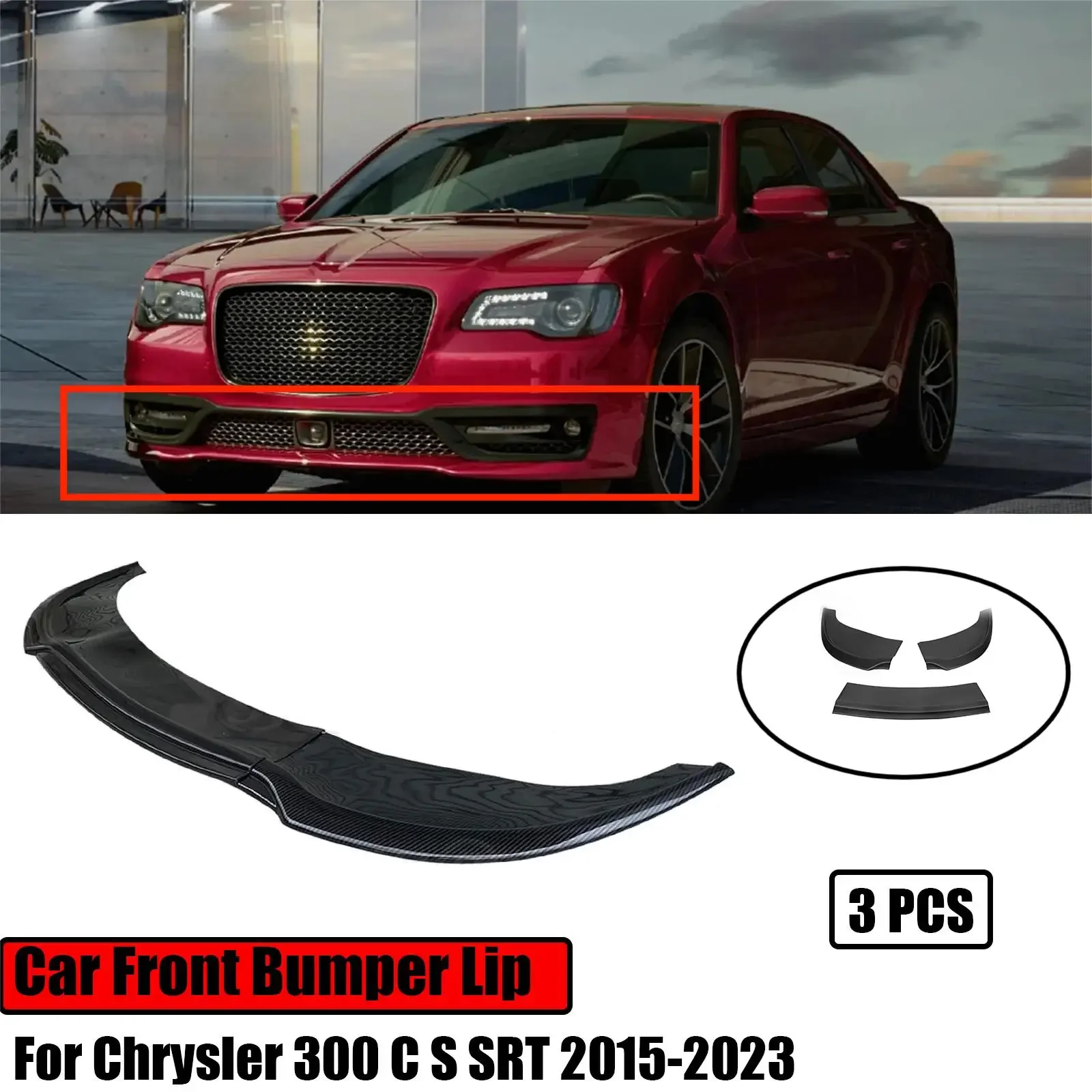 Комплект защитных губ для переднего бампера автомобиля Стильный Глянцевый