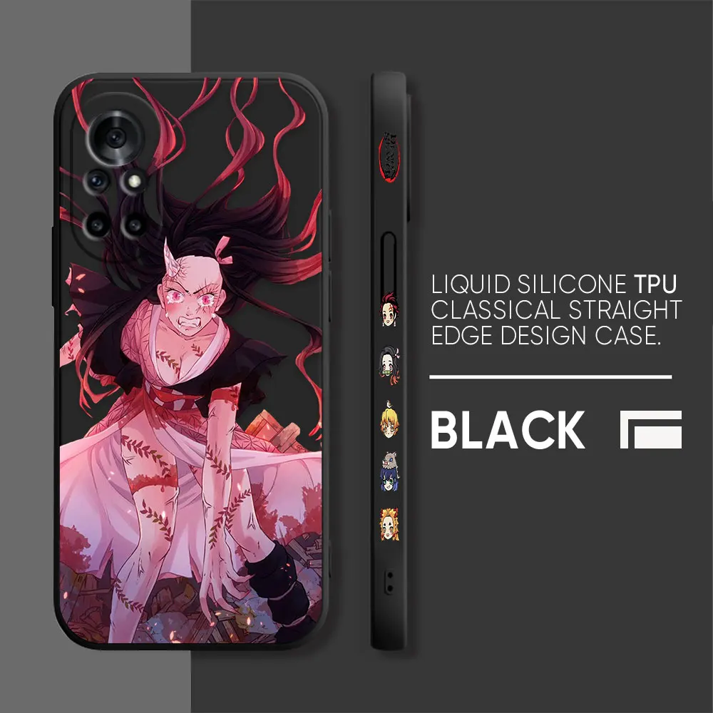 Japan Anime Demon Slayer Case For Huawei NOVA 7 6 5I 5 4 3 3I 2S 2 8 9 10 SE PRO PLUS Colour Simple Case Cover Funda Shell Capa