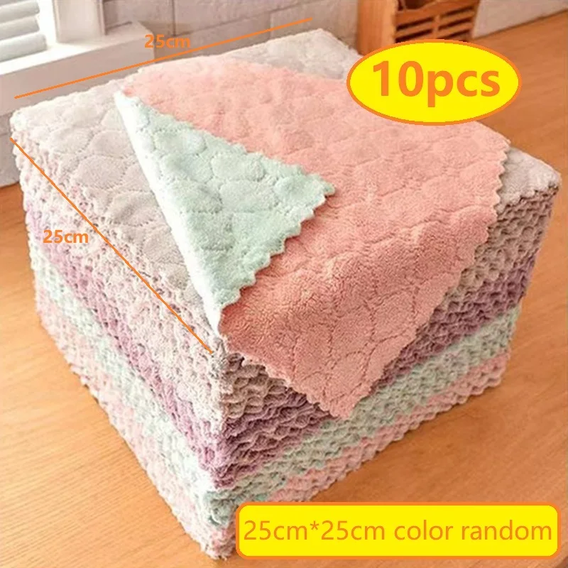 

10 шт., впитывающие полотенца из микрофибры для кухни