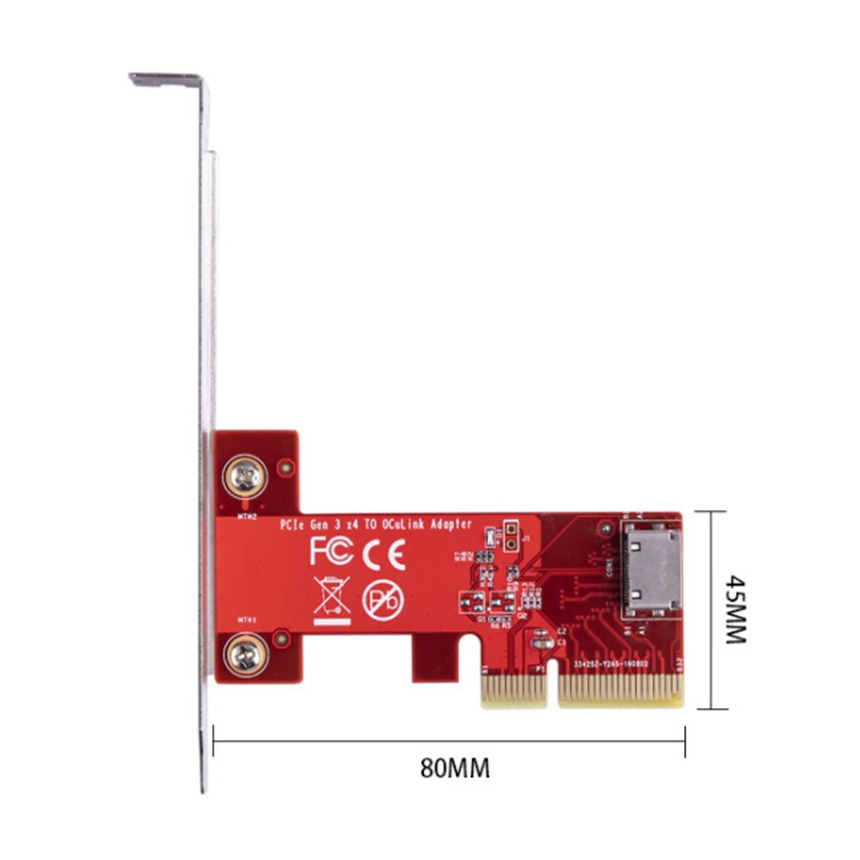 Карта адаптера PCIE3.0 X4 к Oculink SFF-8612 X86120 для твердотельного накопителя NVME U.2 (SF-8639)