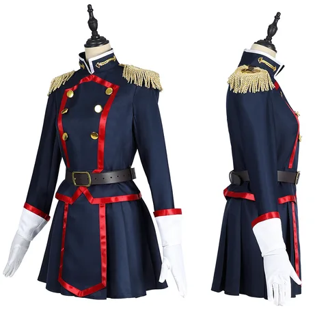 Kyouka Uzen Косплей Костюм Парик Аниме Mato Seihei No Slave Himari Azuma Униформа Шляпа Розовые Волосы Цепочки Солдат Антидемон Корпус