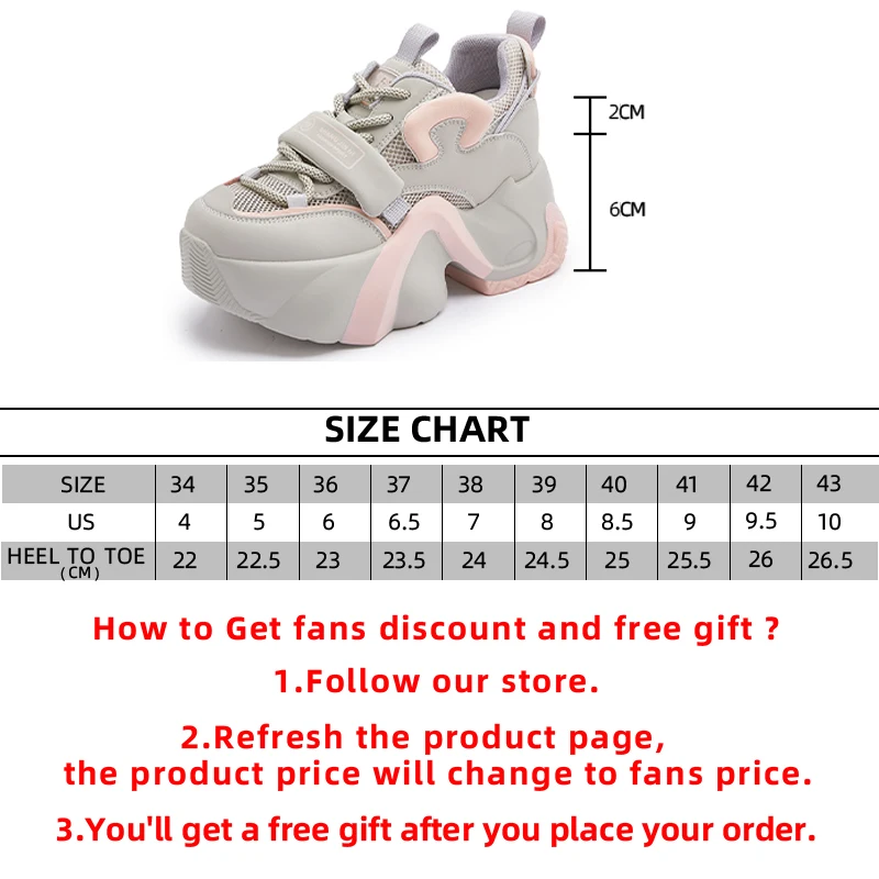 8CM Women Summer Shoes Platform Sneakers Soft Sole Chunky Air Mesh Heel Women Fashion Sneaker Breathable Sneakers Woman Shoes