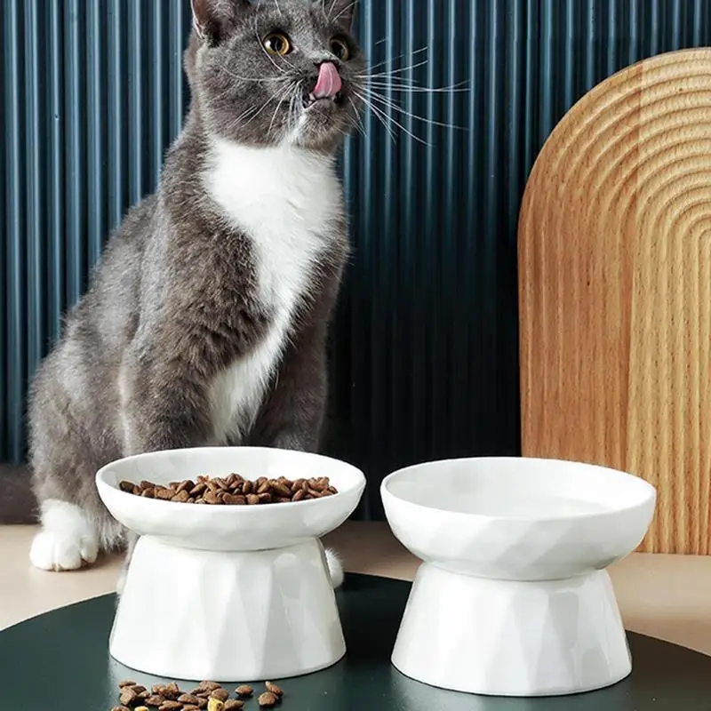 Медленная кормушка миска для кошек предотвращающая блювота керамическая