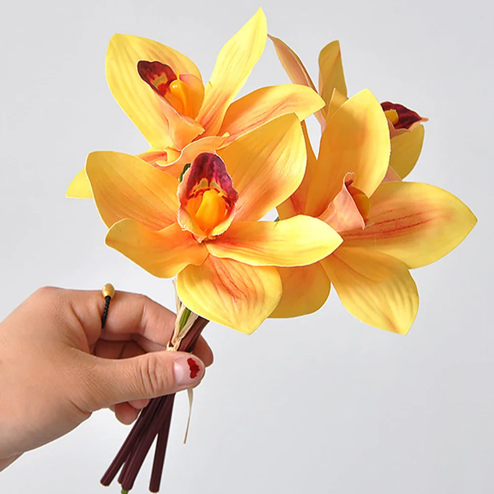 

Artificial Flowers With Stems For Home Decor Faux Orchid Arrangement Bundles Bouquet Of Indoor Bridesmaid
