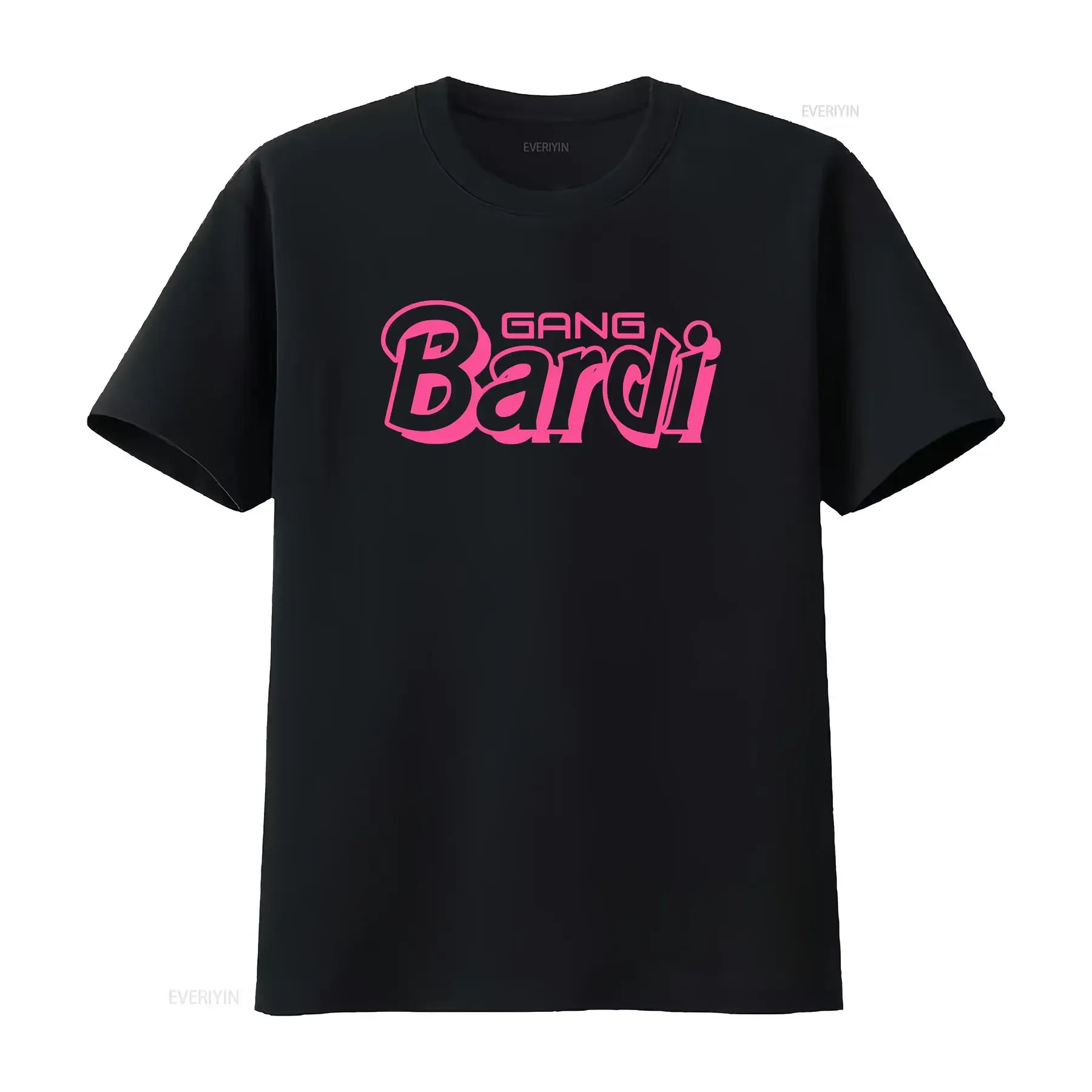 Фото Футболка Cardi B Bardi Gang в стиле хип-хоп, женская, латиноамериканская, винтажная, с эффектом потертости, модная, с графическим принтом, стильная, дышащая, дизайнерская одежда, универсальная. №1