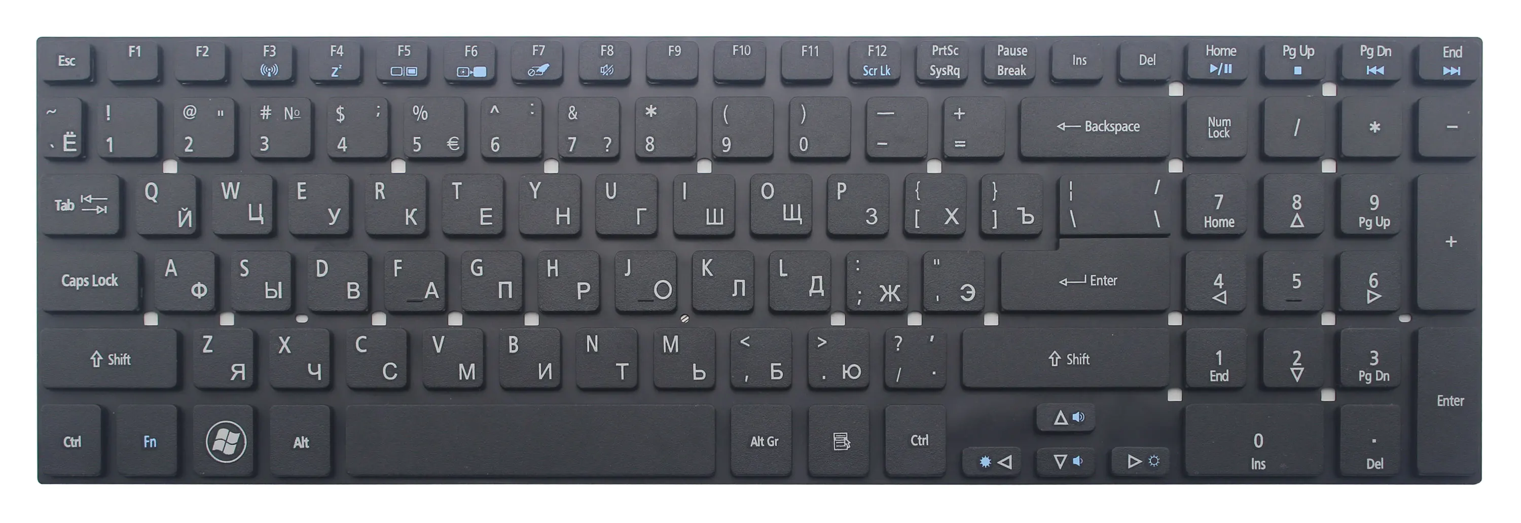 Новинка черная русская клавиатура LARHON для Acer Aspire Женская Стандартная зеркальная
