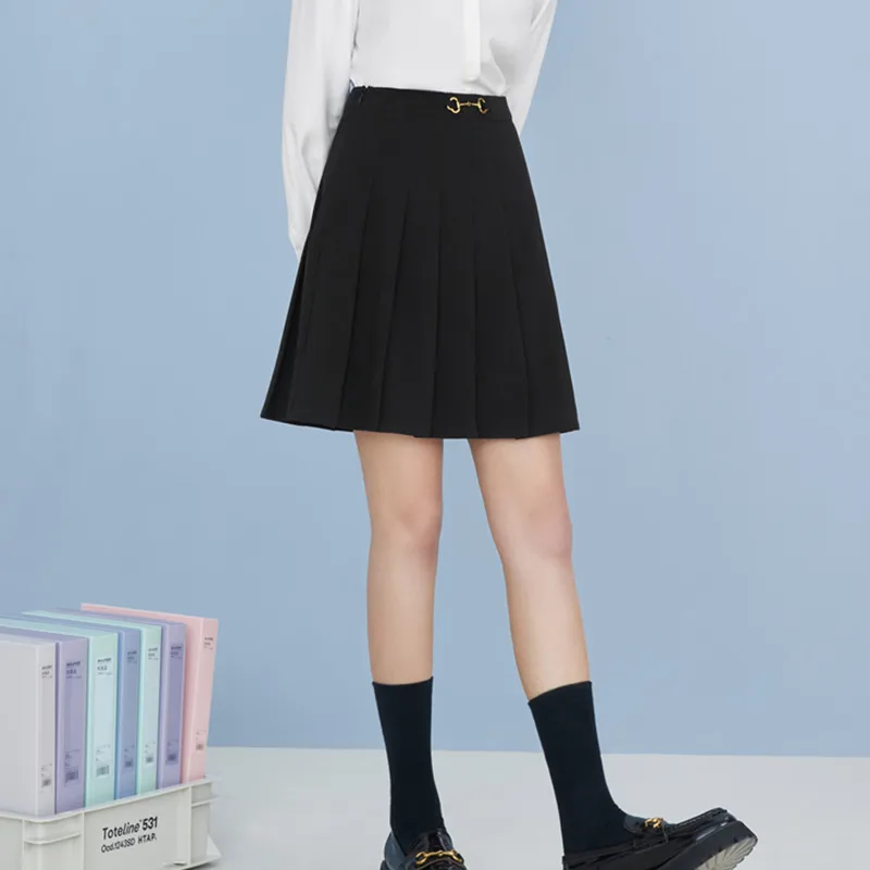 INMAN летняя Весенняя женская юбка Повседневная в складку универсальная одежда