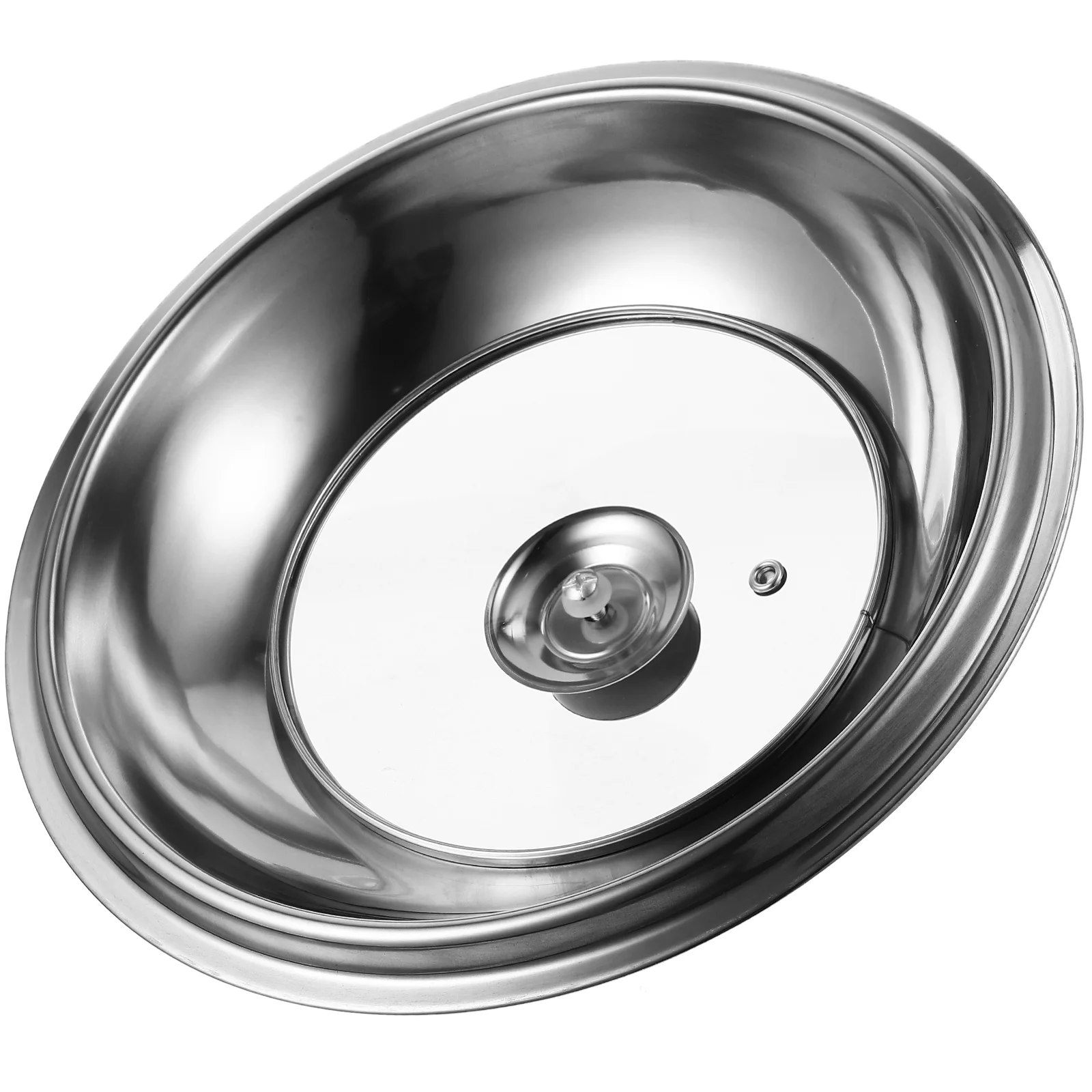 

Lid Cover Pot Pan Stainless Steel Cooking Universal Frying Lids Wok Replacement Skillet Visible Covers Cookware Dome Anti
