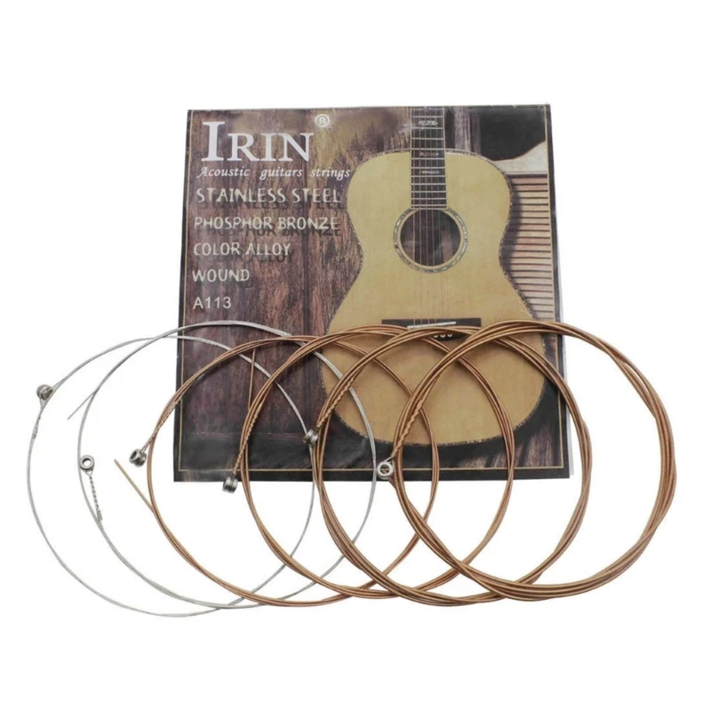 

6 Pack Acoustic Guitar String Stainless Steel Acoustic Folk Guitar Strings