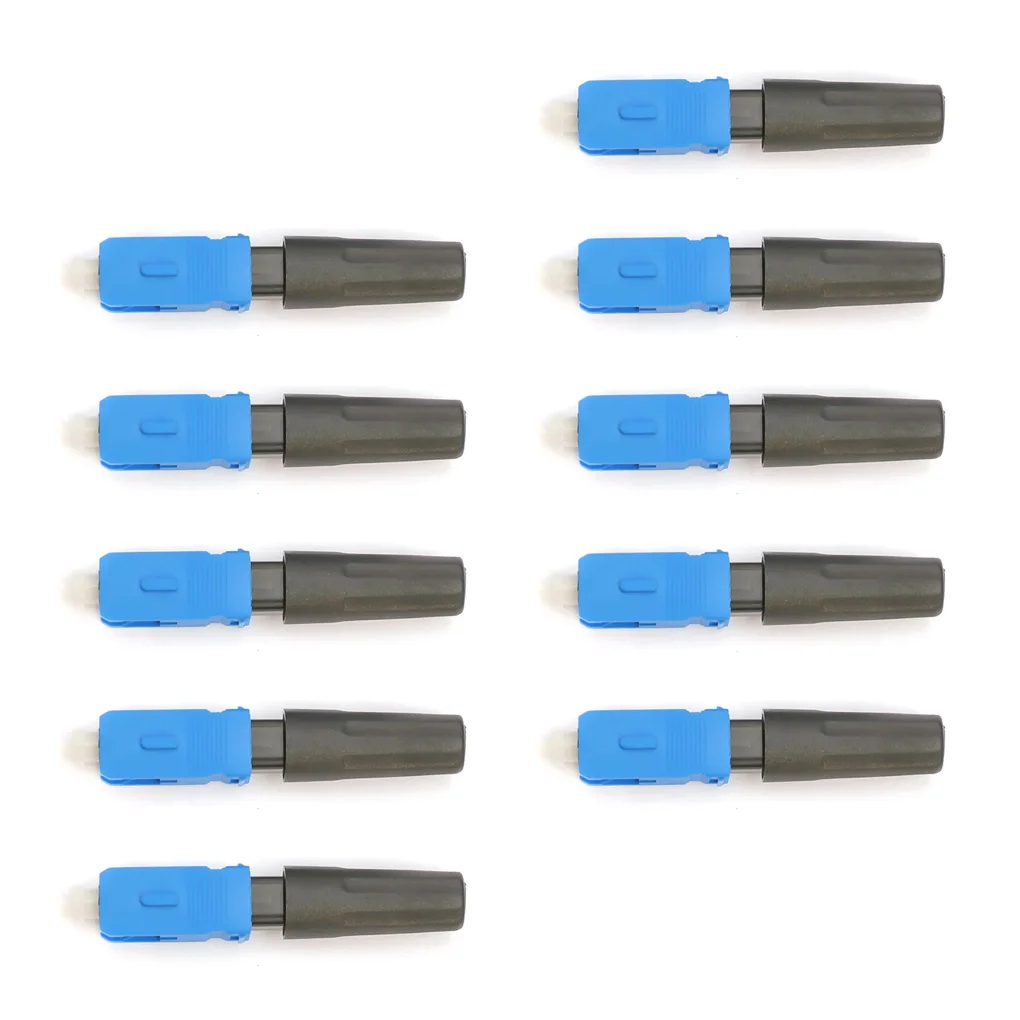 

10 Pieces Quick Connectors Pragmatic Light-weight Wear-resistance Fiber Optic Cable Dust-proof Universal for Network
