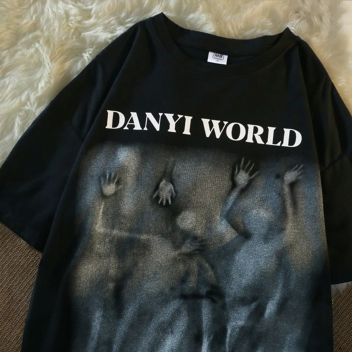 

2022 New Men's T Shirt Y2K Grunge Summer Goth Men Clothing Oversized T-shirt Y2k Print Short Sleeve Harajuku Clothes Men Tshirts