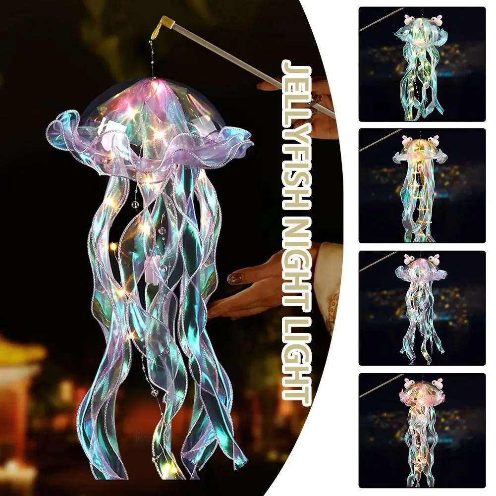 

NEW Jellyfish Lamp Lantern Kids Children Bedroom Hanging Decor Colorful The Mermaid Under Light Party Sea Ocean Night W7O1