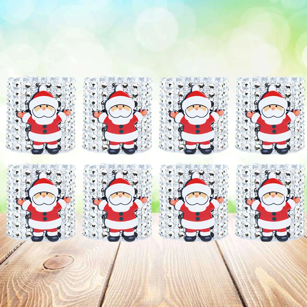 

Napkin Rings Ring Serviette Santachristmas Dining Table Holders Buckle Mini