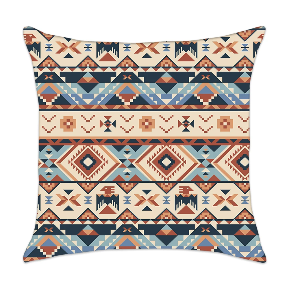 

Native Southwestern Tribal Decorative Cushion Cover Vintage Ethnic Geometric Pillow Case Aztec Navajo Throw Pillow Cover 45x45cm