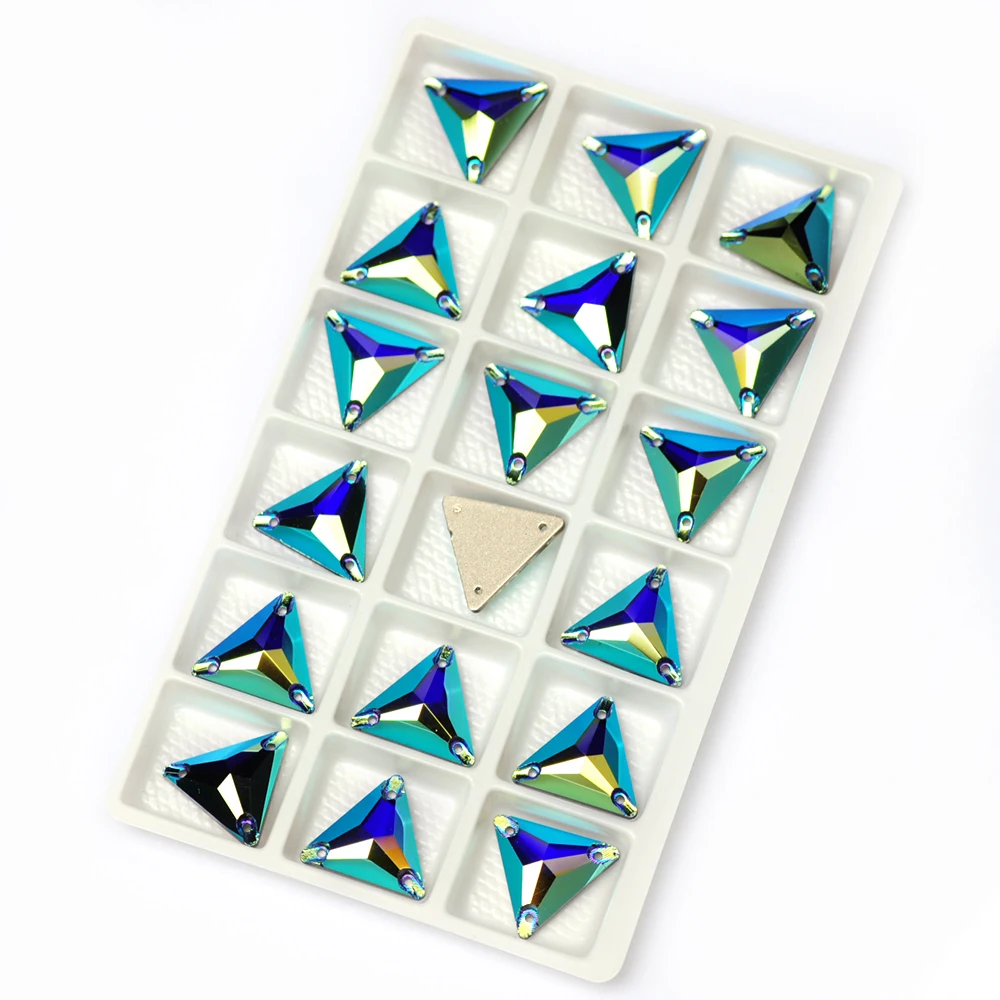 YANRUO 3270 Треугольник Coalt AB Очарование Пришивание Рукоделие камней Плоская задняя