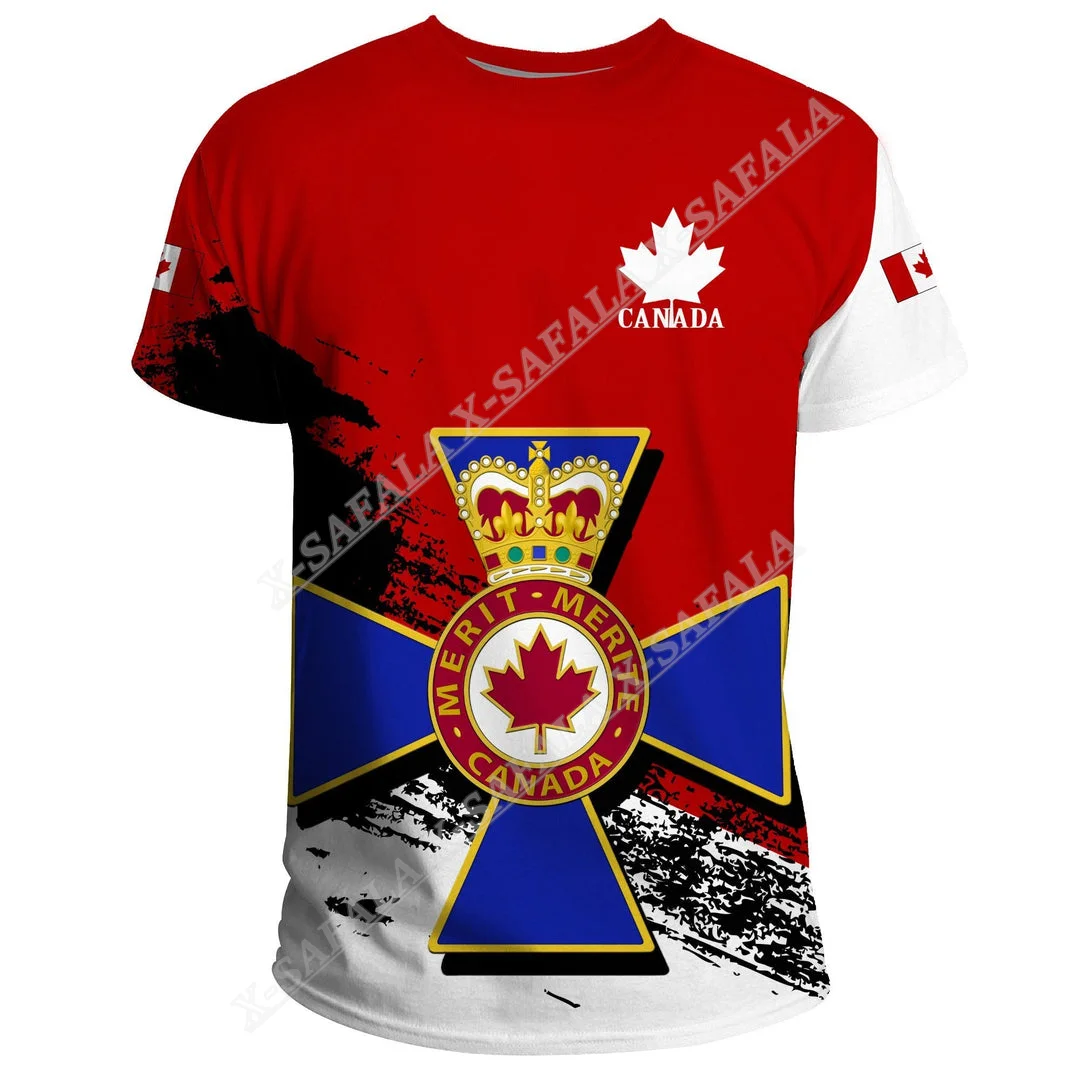 

Canada Emblem Maple Leaf Canadian Moose 3D Print T-Shirt Top Summer Tee For Men Streetwear Shorts Sleeve Sport Casual Clothes