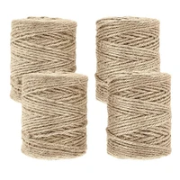 4 pack natural jute twine 328 feet twine string for diy art crafts gardening gift wrapping packing materials brown