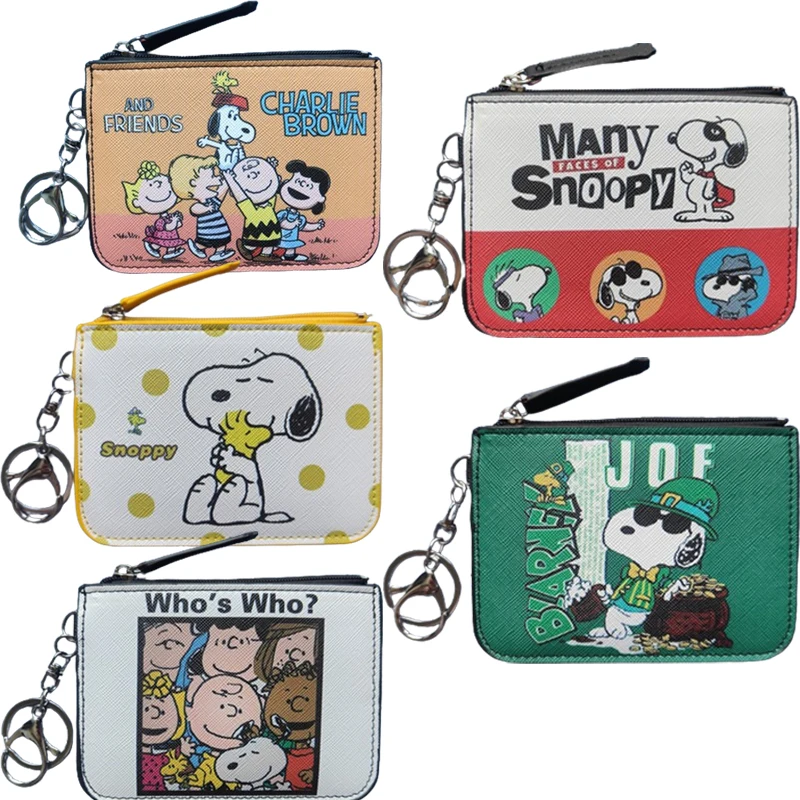 Кошелек для монет Snoopy кошелек из искусственной кожи держатель нескольких карт