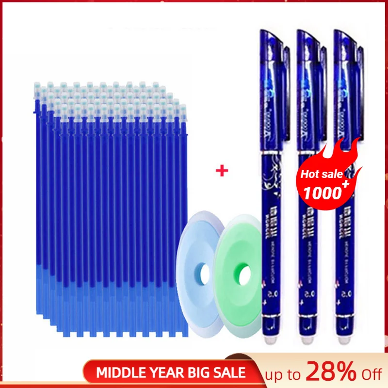 55 шт./компл. стираемая ручка с цветными чернилами стержни 0 5 мм Волшебная гелевая