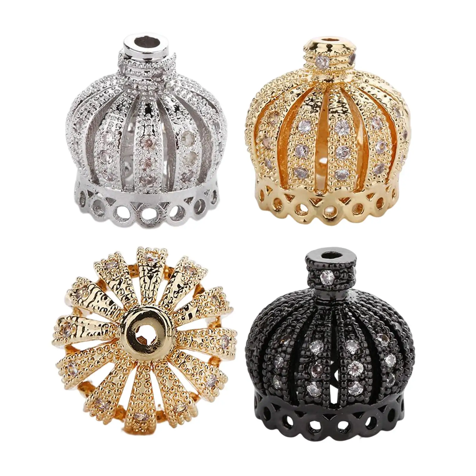 

1Pcs Crown Bead Charms Vintage Alloy 3D Mini Lovely for Bracelets Necklace DIY Supplies