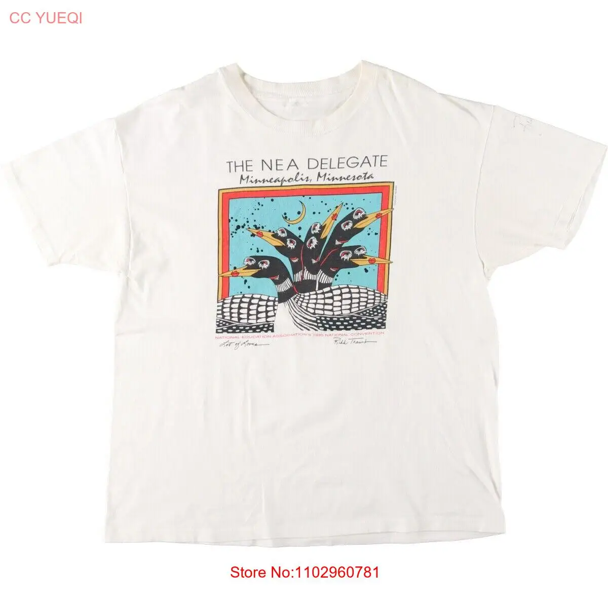 Мужская футболка с короткими рукавами и принтом 90-х XXL винтажная /eaa 425796